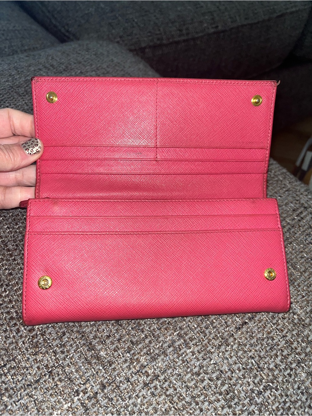 Prada Wallet In Pink Peony - Picture 2 of 10
